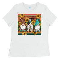 White western gnomes cactus sunflowers serape wooden leopard gemstone Ladies Tee - Artiststas