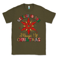 Army Green believe in the magic of christmas Classic Tee - MaliasSmallBusiness