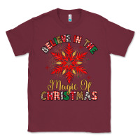 Burgundy believe in the magic of christmas Classic Tee - MaliasSmallBusiness