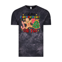 Cloud Black eating christmas cookies for two Vintage Tee - MaliasSmallBusiness
