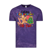 Cloud Purple eating christmas cookies for two Vintage Tee - MaliasSmallBusiness