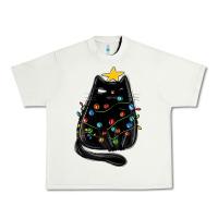 Pistachio christmas cat with lights Urban Heavy Tee - MaliasSmallBusiness