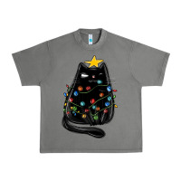 Tornado christmas cat with lights Urban Heavy Tee - MaliasSmallBusiness