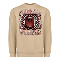 Mushroom football vibes smiley face Heavyweight Sweatshirt - BarkalooDesign