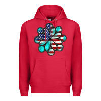 Cardinal American flag turquoise gemstone 4th of july Premium Hoodie - CowGirlArtShop