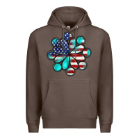 Coffee American flag turquoise gemstone 4th of july Premium Hoodie - CowGirlArtShop
