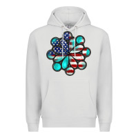 American Flag Turquoise Gemstone 4th Of July Premium Hoodie | Teevron