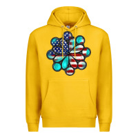Lemon American flag turquoise gemstone 4th of july Premium Hoodie - CowGirlArtShop