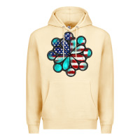 Pina Colada American flag turquoise gemstone 4th of july Premium Hoodie - CowGirlArtShop