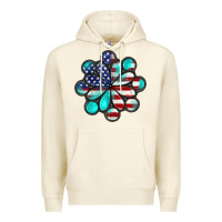Sandshell American flag turquoise gemstone 4th of july Premium Hoodie - CowGirlArtShop