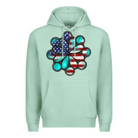 Seafoam American flag turquoise gemstone 4th of july Premium Hoodie - CowGirlArtShop