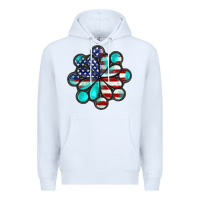 White American flag turquoise gemstone 4th of july Premium Hoodie - CowGirlArtShop