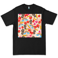 Black back to school seamless pattern 1 (3600x3600) Premium Tee - AdoDesignShop