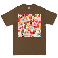 Cacao back to school seamless pattern 1 (3600x3600) Premium Tee - AdoDesignShop