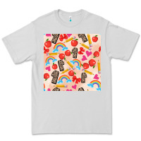 Dove Grey back to school seamless pattern 1 (3600x3600) Premium Tee - AdoDesignShop