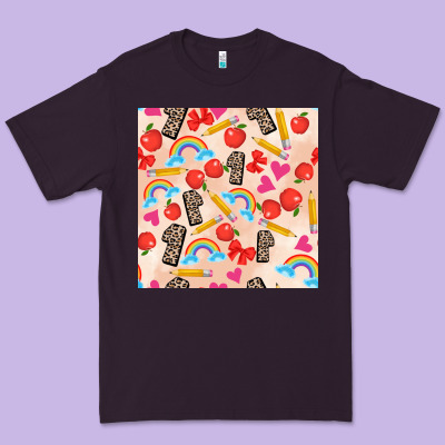 Back To School Seamless Pattern 1 (3600x3600) Premium Tee Designed By Adodesignshop