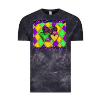 Cloud Black mardi gras hearts Vintage Tee - JahusDesignShop