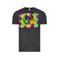 Vintage Black mardi gras hearts Vintage Tee - JahusDesignShop