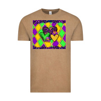 Vintage Coffee mardi gras hearts Vintage Tee - JahusDesignShop