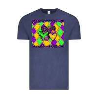 Vintage Denim mardi gras hearts Vintage Tee - JahusDesignShop