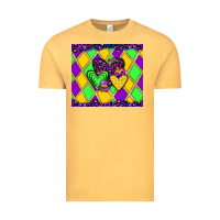 Vintage Mustard mardi gras hearts Vintage Tee - JahusDesignShop