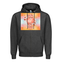 Charcoal Heather love the world like the one Zipper Hoodie - TumblerDesignByShophia
