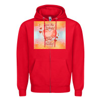 Red love the world like the one Zipper Hoodie - TumblerDesignByShophia