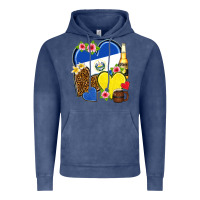 Vintage Denim el salvador hearts Vintage Hoodie - NancyCooperArtShop