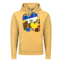 Vintage Mustard el salvador hearts Vintage Hoodie - NancyCooperArtShop