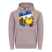 Vintage Zinc el salvador hearts Vintage Hoodie - NancyCooperArtShop