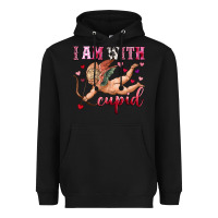 Black i am with cupid Heavyweight Hoodie - OliviaCreatesArt