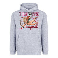 Heather Grey i am with cupid Heavyweight Hoodie - OliviaCreatesArt