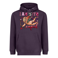 Plum i am with cupid Heavyweight Hoodie - OliviaCreatesArt