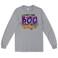 Heather Grey I put the Boo in Boujie Long Sleeve Tee - RacoonDesign