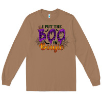 Toasted Coconut I put the Boo in Boujie Long Sleeve Tee - RacoonDesign
