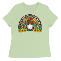 Matcha western gnome gemstones sunflowers rainbow Ladies Tee - Artiststas