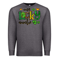Charcoal Heather One lucky auntie St. Patrick's Premium Sweatshirt - OliviaCreatesArt