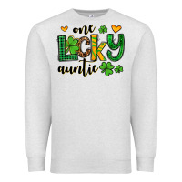 Oatmeal Heather One lucky auntie St. Patrick's Premium Sweatshirt - OliviaCreatesArt