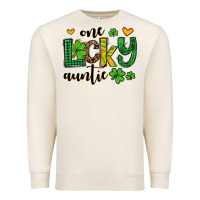 Sandshell One lucky auntie St. Patrick's Premium Sweatshirt - OliviaCreatesArt