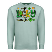 Seafoam One lucky auntie St. Patrick's Premium Sweatshirt - OliviaCreatesArt