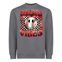 Storm baseball vibes smiley face Heavyweight Sweatshirt - BarkalooDesign