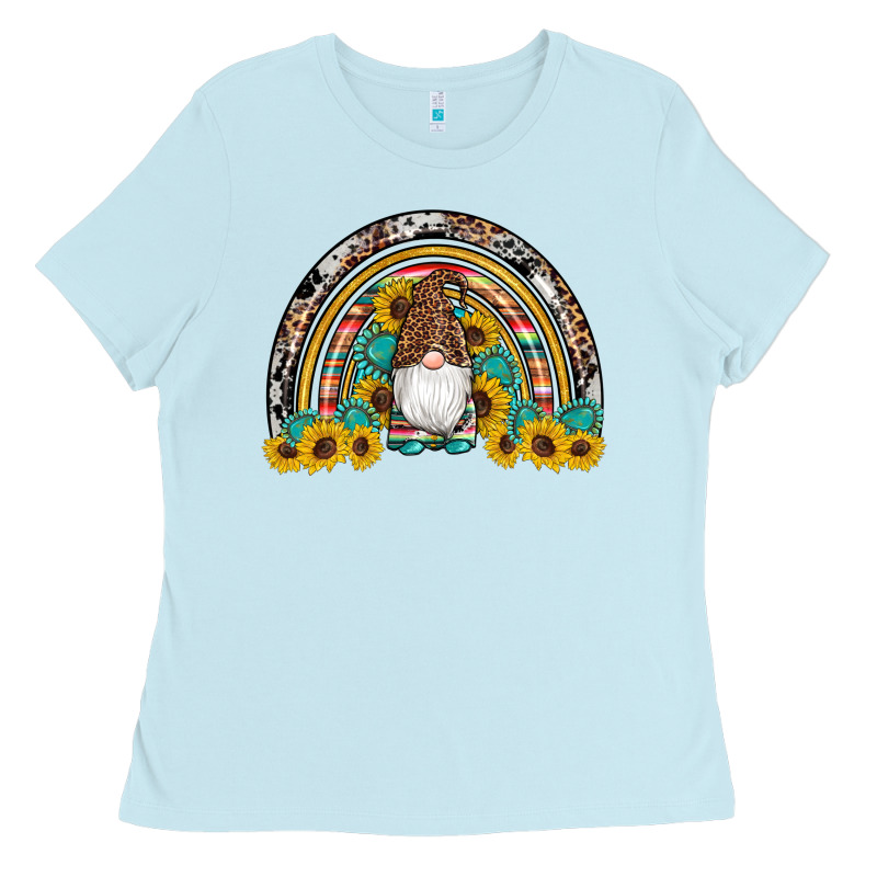 Western Gnome Gemstones Sunflowers Rainbow Ladies Tee by Artiststas | Teevron