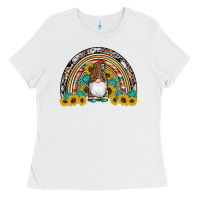 White western gnome gemstones sunflowers rainbow Ladies Tee - Artiststas