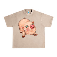 French Oak pig Urban Heavy Tee - MaliasSmallBusiness