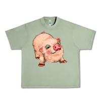 Oil Green pig Urban Heavy Tee - MaliasSmallBusiness