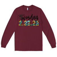 Burgundy Twosday Long Sleeve Tee - RanaPortraitStore