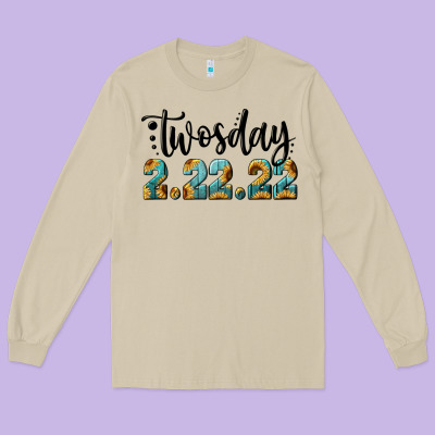 Twosday Long Sleeve Tee Designed By Ranaportraitstore
