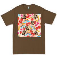 Cacao back to school seamless pattern 2 (3600x3600) Premium Tee - AdoDesignShop