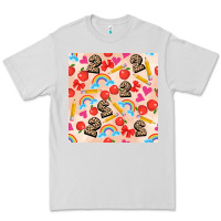 Dove Grey back to school seamless pattern 2 (3600x3600) Premium Tee - AdoDesignShop