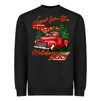 Black home for the holidays michigan Heavyweight Sweatshirt - BarkalooDesign